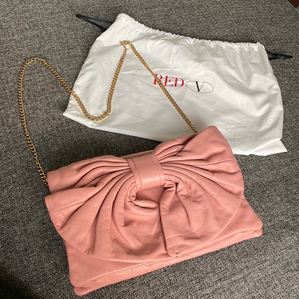 Red Valentino body cross bag /clutch with a bow